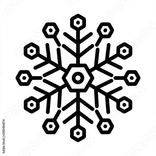 black and white snowflake