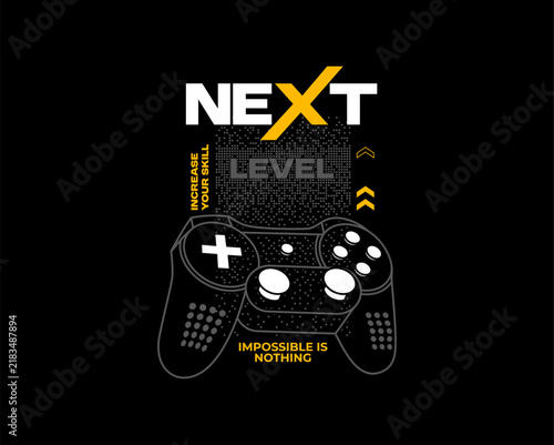 Vector illustration of a game pad with joystick