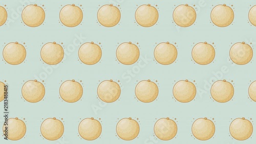 Cute longan fruit seamless loop background design