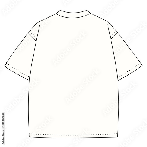 Oversized Blank t shirt mock up back view 