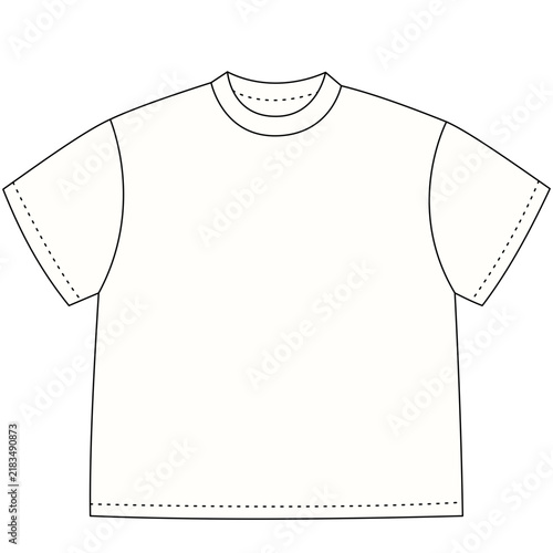 Blank oversized t shirt mock up front view