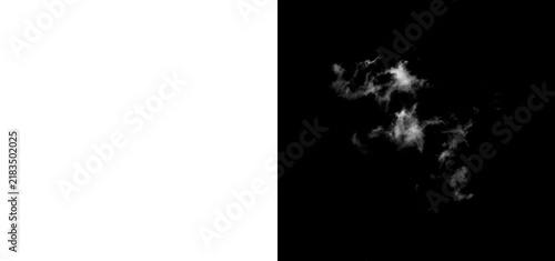 Foto White cloud PNG with black background preview and transparent version for realistic sky scenes, atmospheric compositions and photo editing
