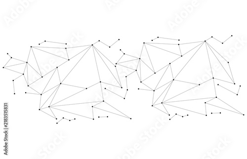 Minimal plexus network overlay to blend on transparent background for clean tech branding