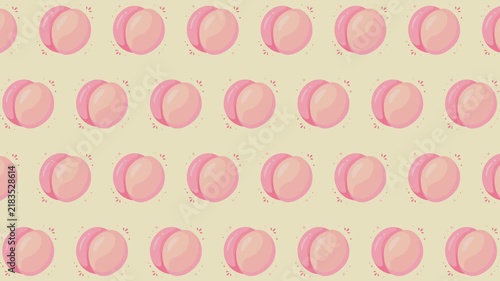 Cute seamless loop peach fruit pattern background design wallpaper