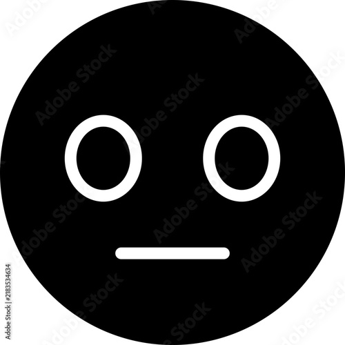 Neutral Face Emoji Icon, Expressionless Face Emoji Icon, Indifferent Face Emoji Symbol