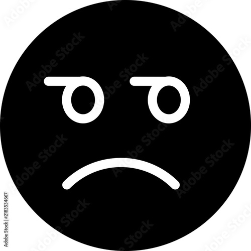 Unamused Face Emoji Icon, Unimpressed Face Emoji Icon, Displeased Face Emoji Symbol