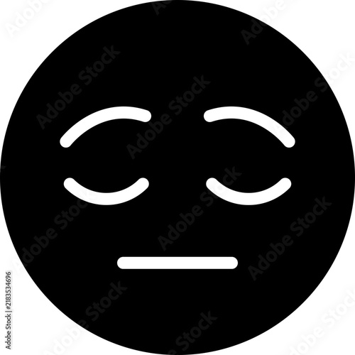 Relieved Face Emoji Icon, Relief Emoji Icon, Relaxed Face Emoji Symbol
