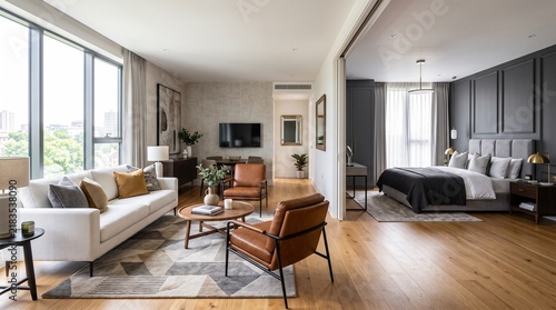 Modern 2BHK Flat Interior Design – Elegant and Contemporary Living Space