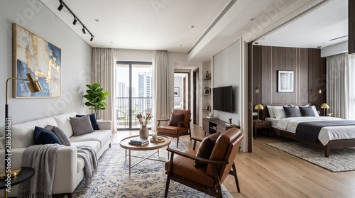 Modern 2BHK Flat Interior Design – Stylish and Contemporary Living Space