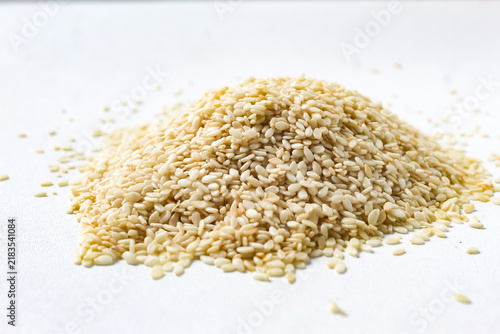 sesame seeds isolated on a white background