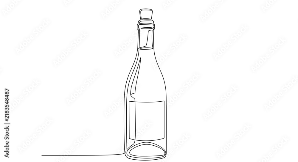 Obraz premium Wine bottle for tasting and traditional wine celebration