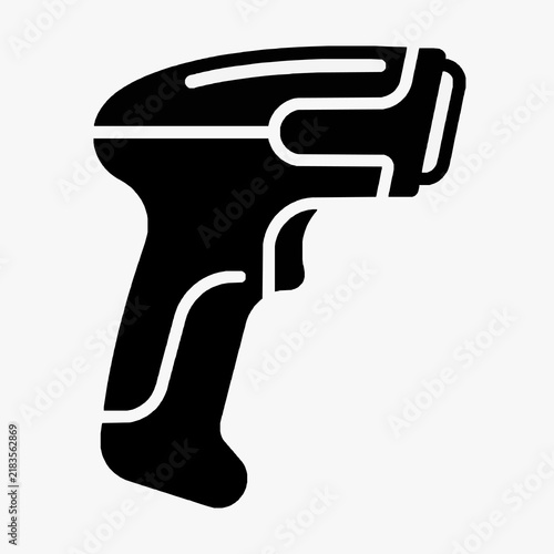 Clean Black and White Minimalist Icon of a Stylized Remote Control Device with high quality professional line art symbols for modern creative design and digital branding projects