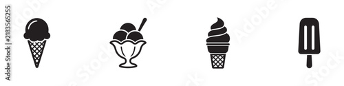 Foto Ice cream icon set