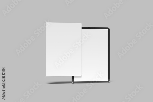 Realistic Tablet Screen Website Blank Mockup 