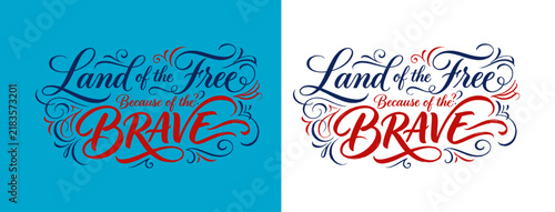 Patriotic hand lettering design for memorial day celebration with artistic typography and decorative elements