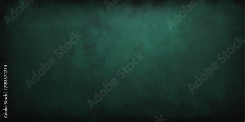 Green Chalkboard Background with Chalk Texture, Dark Vintage Blackboard Surface, Grunge Empty Wall and Rough Rustic Backdrop for Education and Design