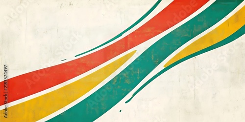 Abstract Retro Wave Background with Colorful Flowing Lines and a Distressed Textured Paper Effects.
