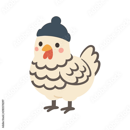 Cute Chicken Wearing a Hat
