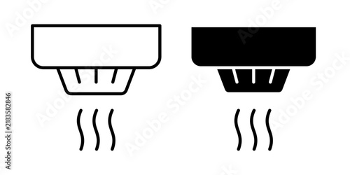 Smoke Detector Icon represents fire safety, smoke detection, emergency alerts, home protection, and security systems.