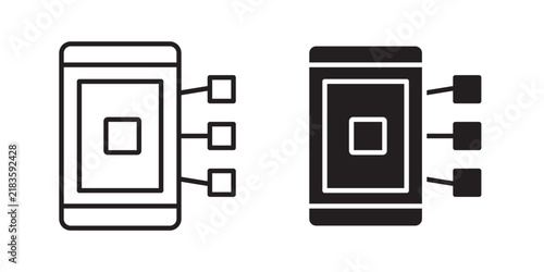Obraz na płótnie Content curation icon flat outline in black