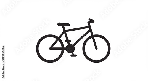 Simple Bicycle Icon: A minimalist black icon of a bicycle, perfect for representing cycling, transport, or outdoor activities.