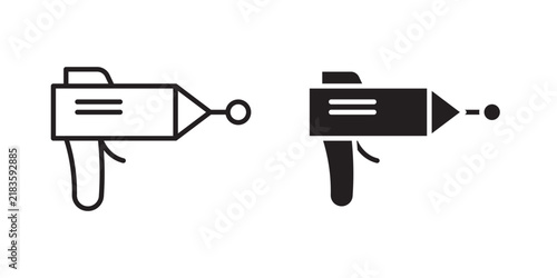 Cuadro en lienzo Blaster icon flat outline in black