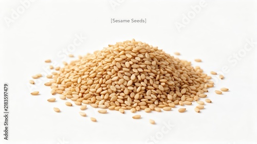 Sesame Seeds Isolated on White Background