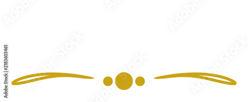 Golden Decorative Calligraphy Swirl Flourish Line Ornament Design Element