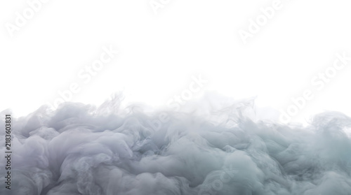 Photography Silver gray smoke billows and rolls softly across the frame forming a dense airy