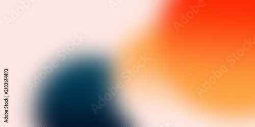 A vibrant abstract background featuring smooth blue and orange gradients overlaid with a subtle halftone pattern.