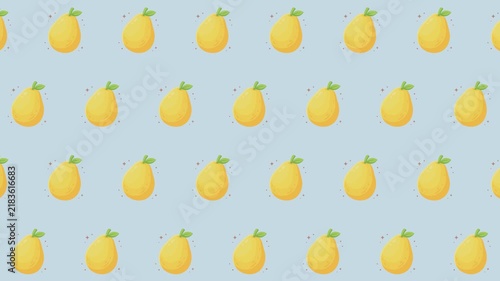 Loquat fruit pattern background in seamless loop