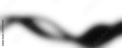 Abstract halftone wave pattern