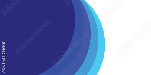 PrintAbstract White Background with Layered Shades of Blue Concentric Circle Arcs Modern Corporate Design