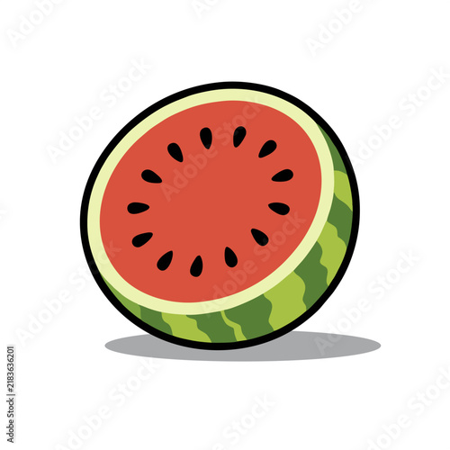watermelon cartoon fruit vector illustration
