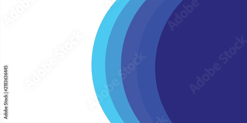 PrintAbstract White Background with Layered Shades of Blue Concentric Circle Arcs Modern Corporate Design