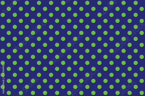Green colour polka dots pattern over Navy Blue colour useful as a background.