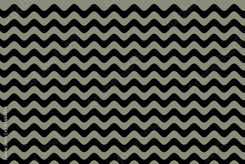 Black color waves on Light Yellow color geometric seamless pattern.