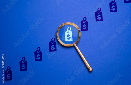 Cuadro en lienzo Studying prices and consumer behavior