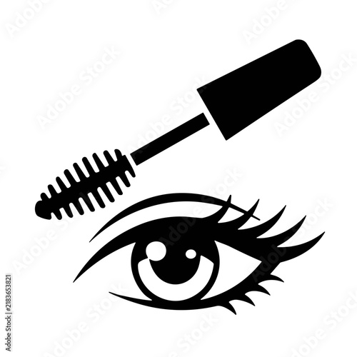 mascara eye make up vector illustration