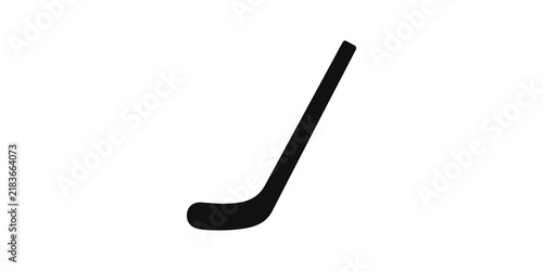 Minimalist black ice hockey stick icon showing simple sports equipment.