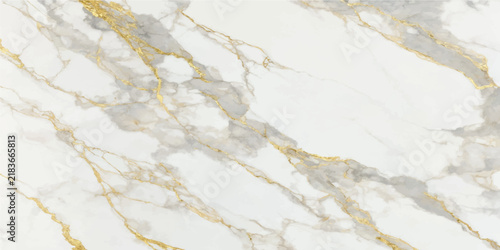 Elegant white and grey marble texture with gold lines abstract background vector illustration design