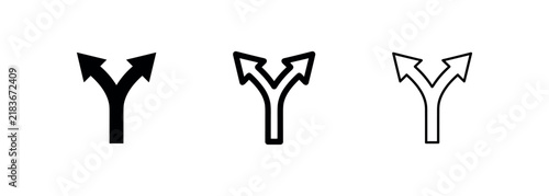 Foto Split arrow junction icon