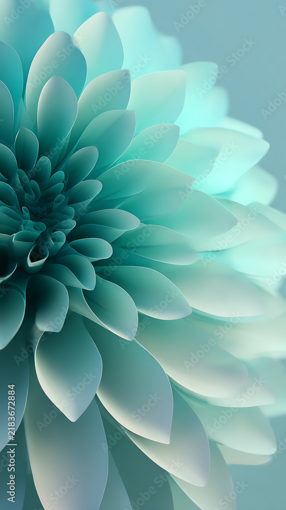 Obraz premium Deep Teal Paper Flower