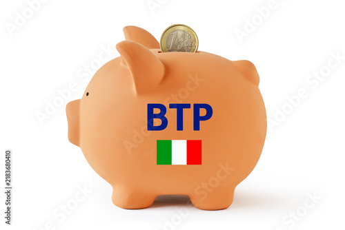 Piggy bank with text 
