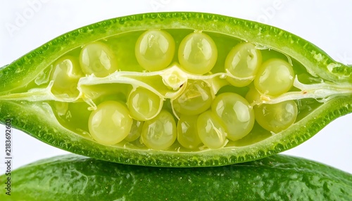 Fresh green cucumber slices arranged in a circle.