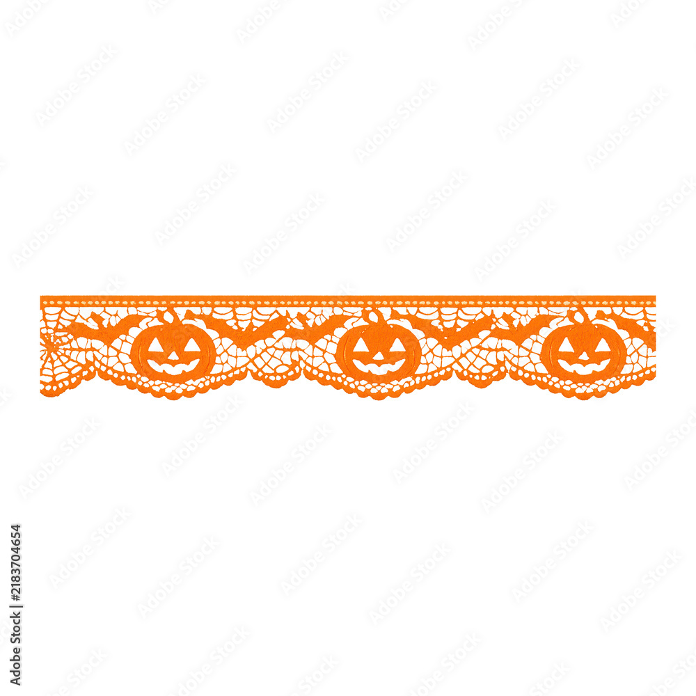 Naklejka premium PNG Halloween lace border design