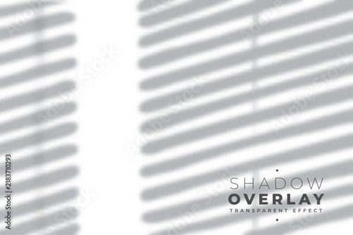 Obraz na plátne Shadow Overlay Effect: Abstract blinds casting linear shadow patterns, creating an atmospheric and graphic visual element for design projects