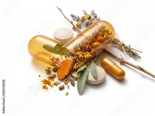 Herbal medicine capsules with natural ingredients