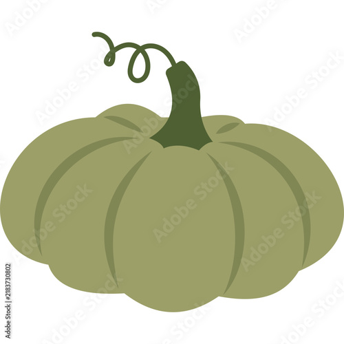 Sage Green Harvest Pumpkin Vector