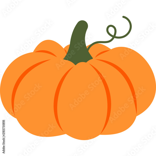 Flat design orange pumpkin illustration